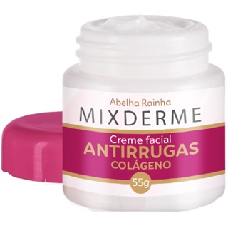Creme Facial Antirrugas Colágeno Mixderme Abelha Rainha 55g em Oferta na Shopee