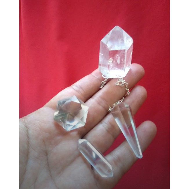 Kit esotérico pedras cristal pêndulo Radiestesia  Reiki ponta cristal estrela Davi biterminado cristal mandala reiki