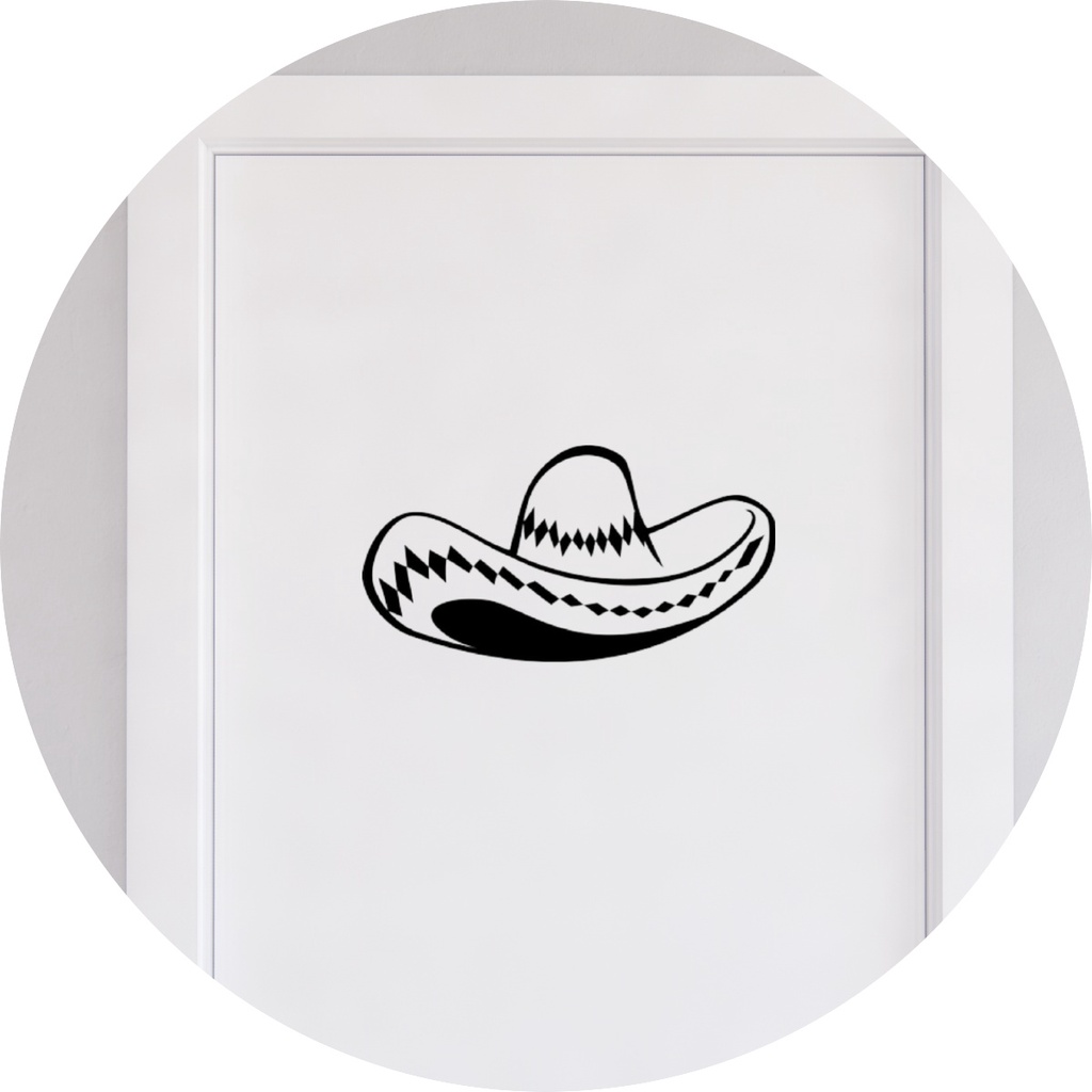 Adesivo para Porta Chapéu Sombreiro Mexicano