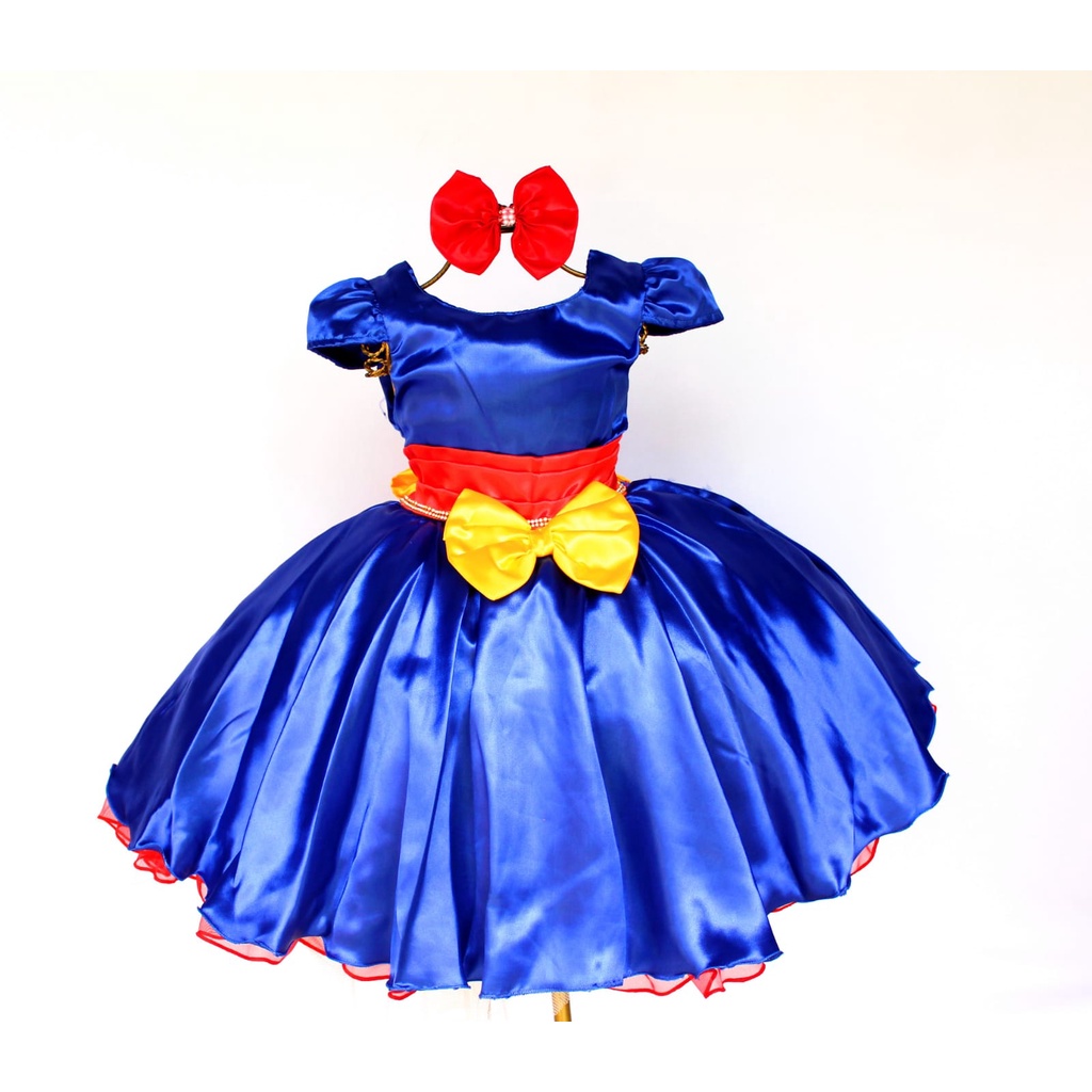 Vestido Princesa Luna Festa Infantil Luna E Tiara