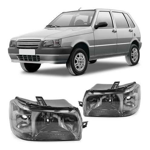 Farol Uno 2004 Mascara Negra Lado Direito em Oferta na Shopee