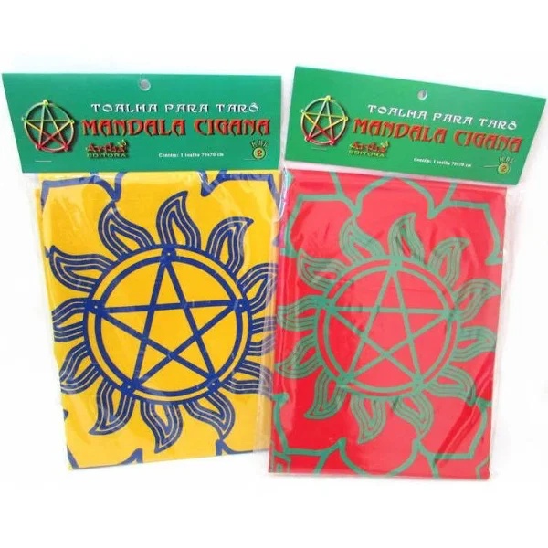 Toalha Tarô Mandala Cigana mesa de oráculo Baralho e altar