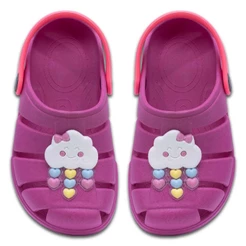 Sandalia Babuche Infantil Nº 19 Ao 32 Menina Chuva de Amor Leve E Macio 12.25