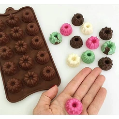 Forma Mini Pudim Confeitaria Chocolate Bolo e Doces Silicone