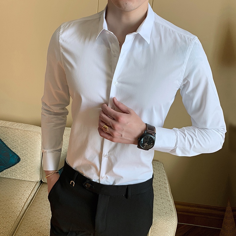 Camisa social masculina slim fit sales luxo estilosa