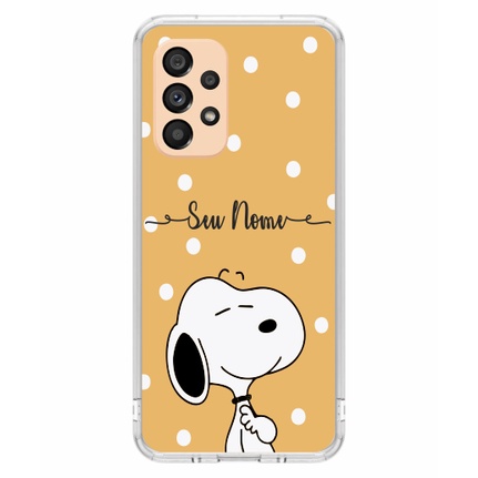 Capa de Celular Capinha Para Samsung A53 5G Personalizada - Snoopy Nome
