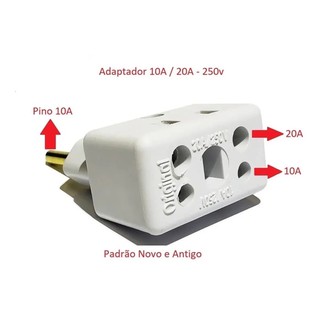 Adaptador El étrico Tomada Benjamim Cubo 3D Pino Plug Elétrico 10A / 20a Bob Esponja eletrônico SP231/Cog-7
