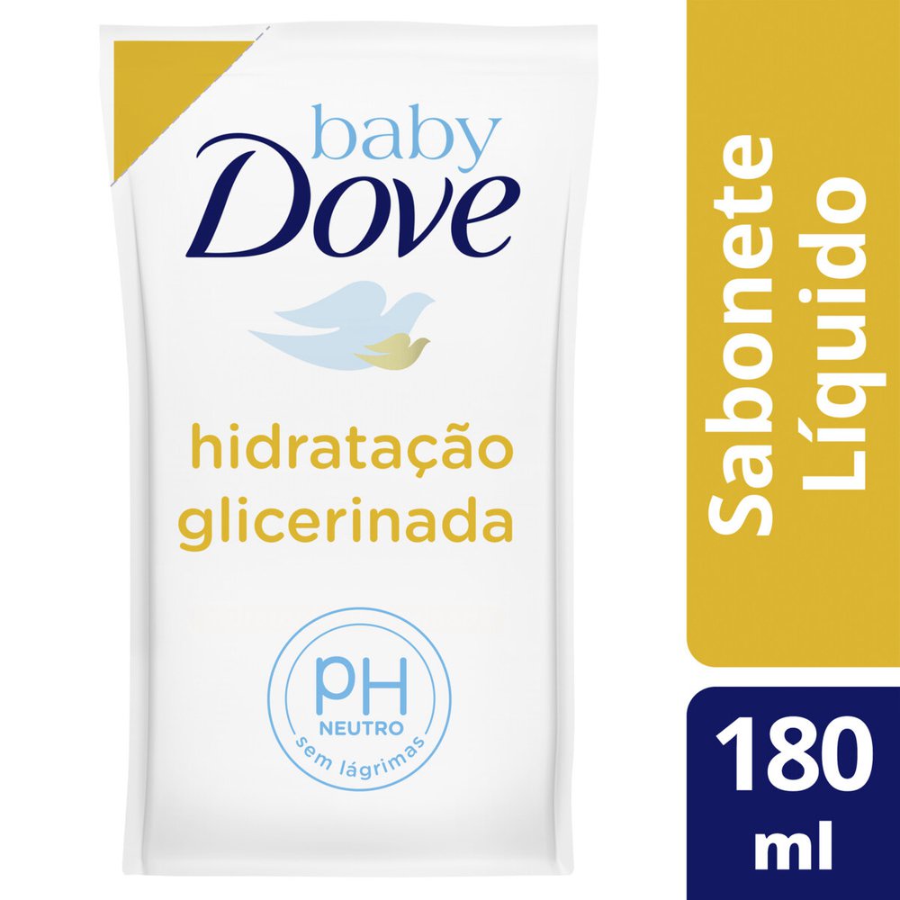 Sabonete Baby Dove Da Cabeca Aos Pes Hidratacao Glicerinada Refil, 180Ml, 1 Unidade