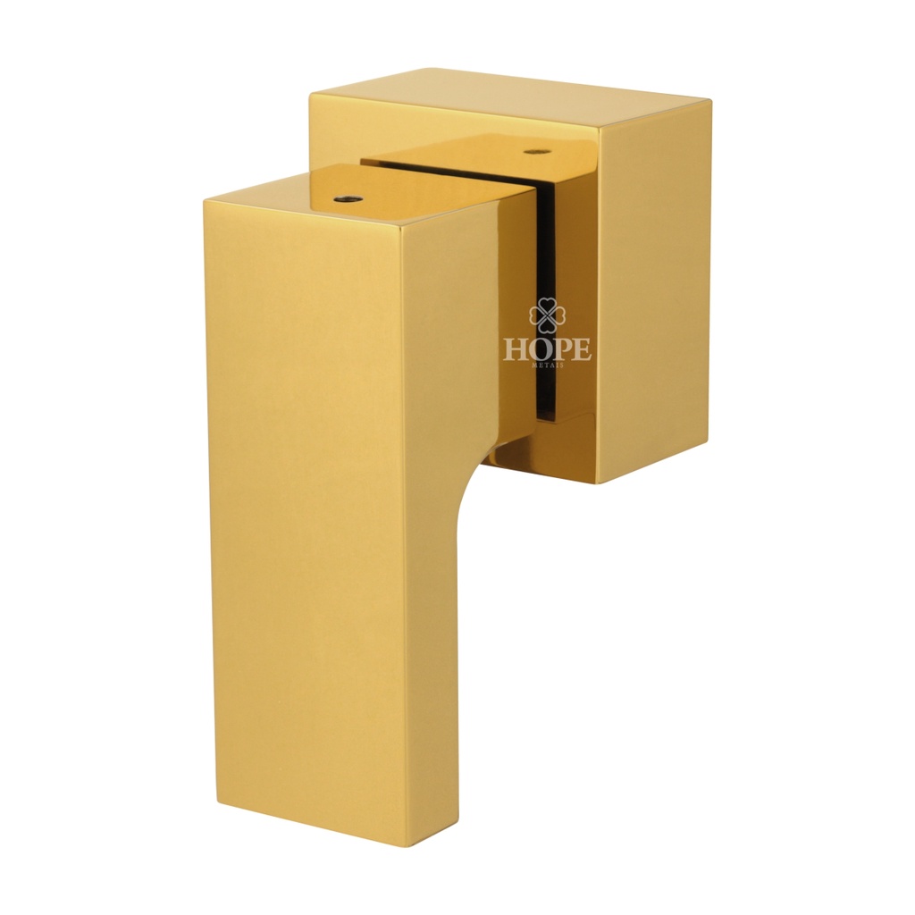 Acabamento Quadrado Registro Pressão Gaveta 16 Estrias Dourado