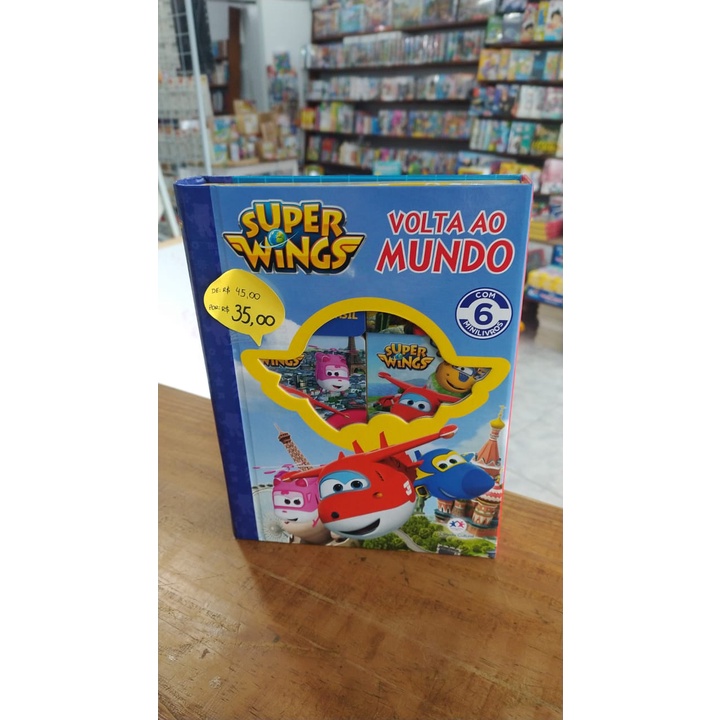 Box com 6 minilivros - Super Wings volta ao mundo