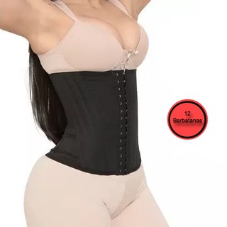 Cinta modeladora feminina 12 barbatanas reduz barriga e afina e cintura C29
