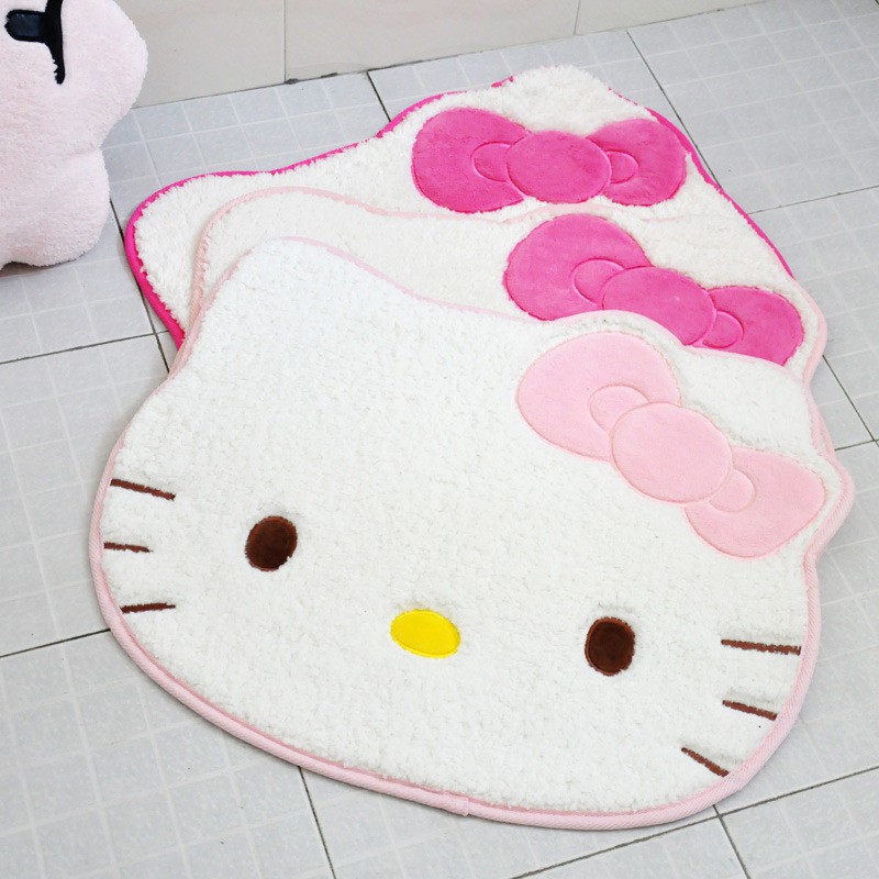 Hello Kitty Cartoon Tapete Para Sala De Estar Quarto Anti-Skid Shaggy Rug Floor Mat