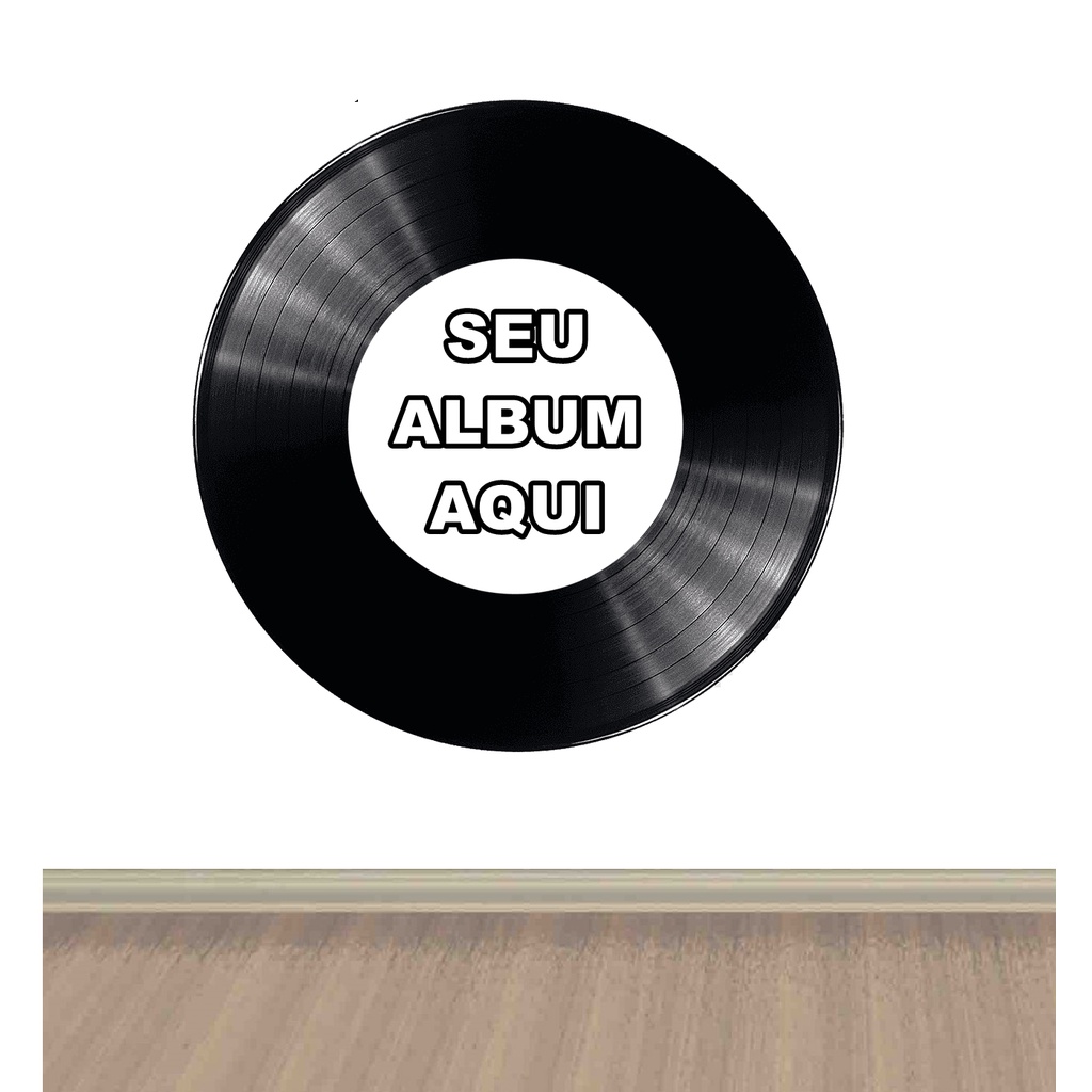 Disco Vinil Decorativo Personalizado Com Seu Album em Oferta na Shopee