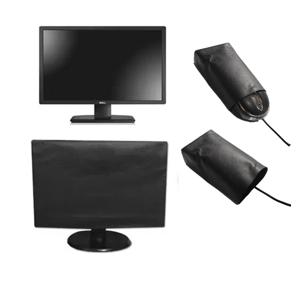 Capa para Monitor 27 e Mouse Impermeável Preta Uv