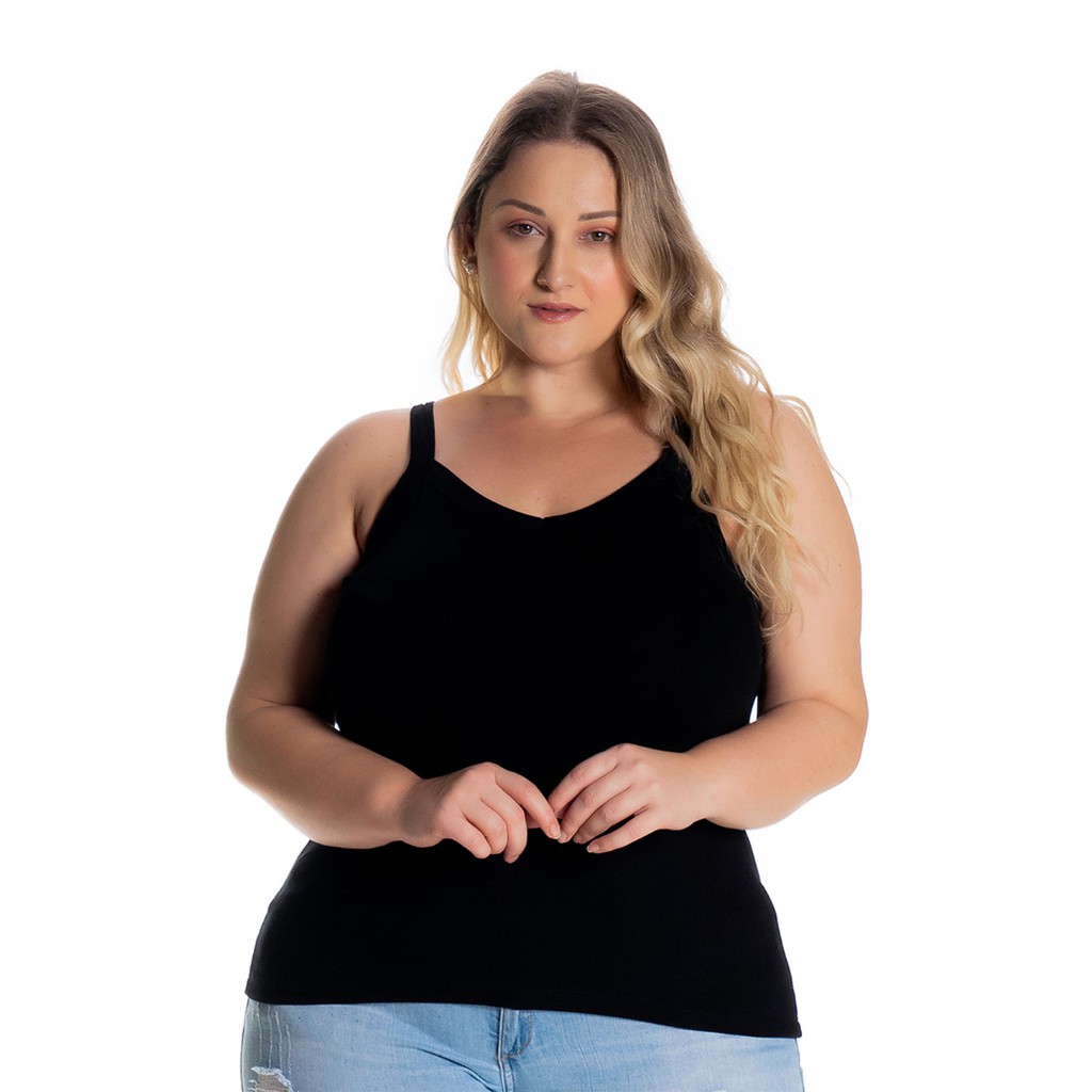 Regata Basica Plus Size P - M - G - GG - G1 - G2 - G3 Tamanhos Extras 1123 em Oferta na Shopee