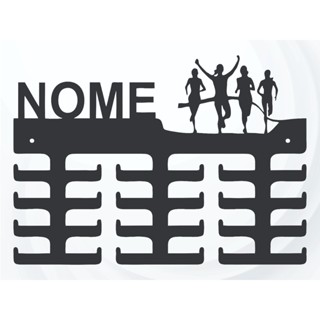 Porta Medalhas Corrida Feminino Mdf 3mm Personalizado +nome em Oferta na Shopee