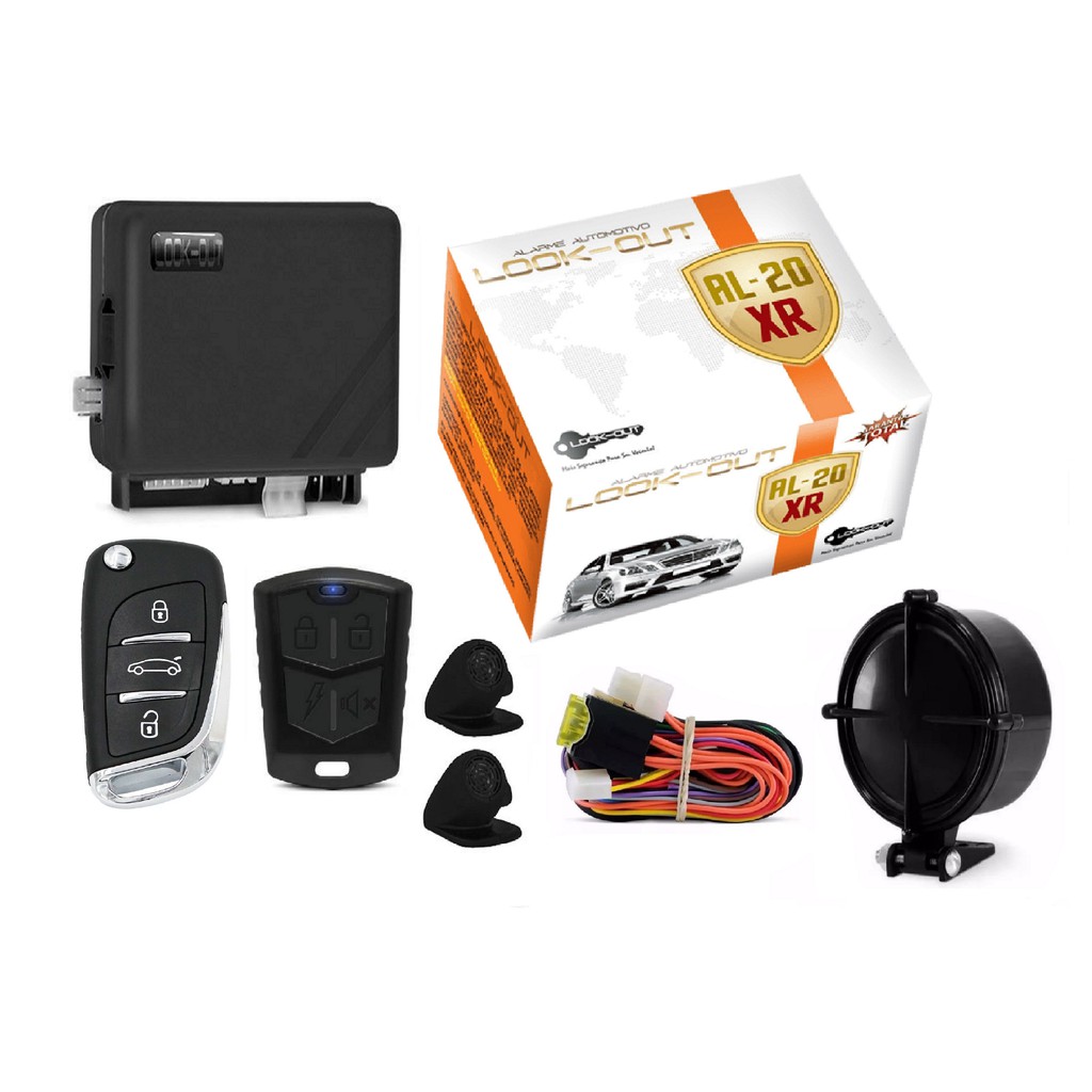 Alarme Controle Chave Canivete Automotivo para carro Look-Out fácil instalação Completo