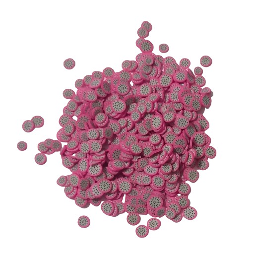 1500 UN PITAYA DE FIMO FATIADO PACOTE COM 30 GRAMAS