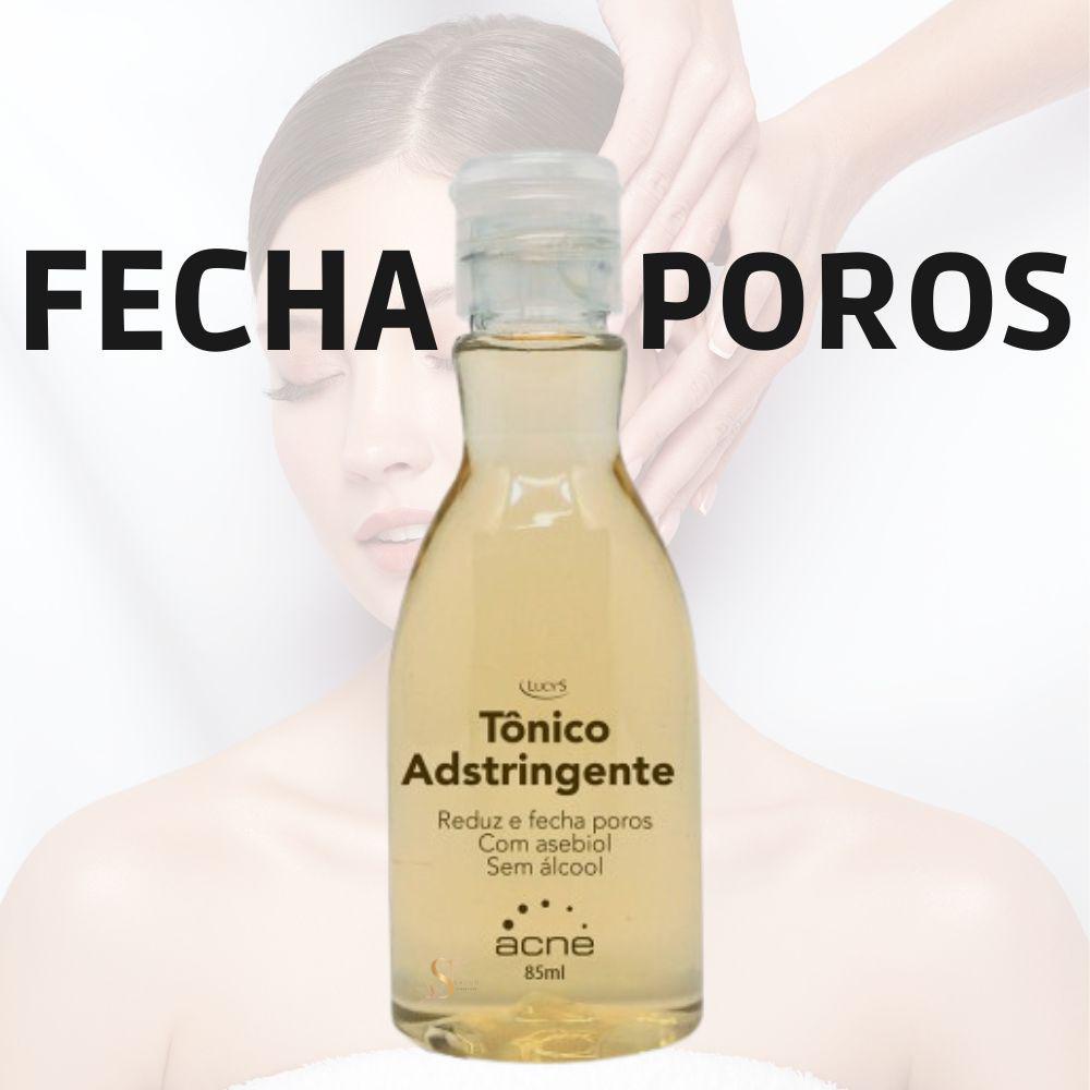 Tonico Adstringente Facial para Acne Cravos Espinhas Tratamento Pele Oleosa Sem Álcool Lucy`s 85ml.