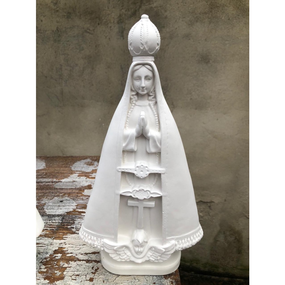 2 Imagem Nossa Senhora Aparecida 40cm e 2 Nossa Senhora Aparecida 30cm em gesso cru