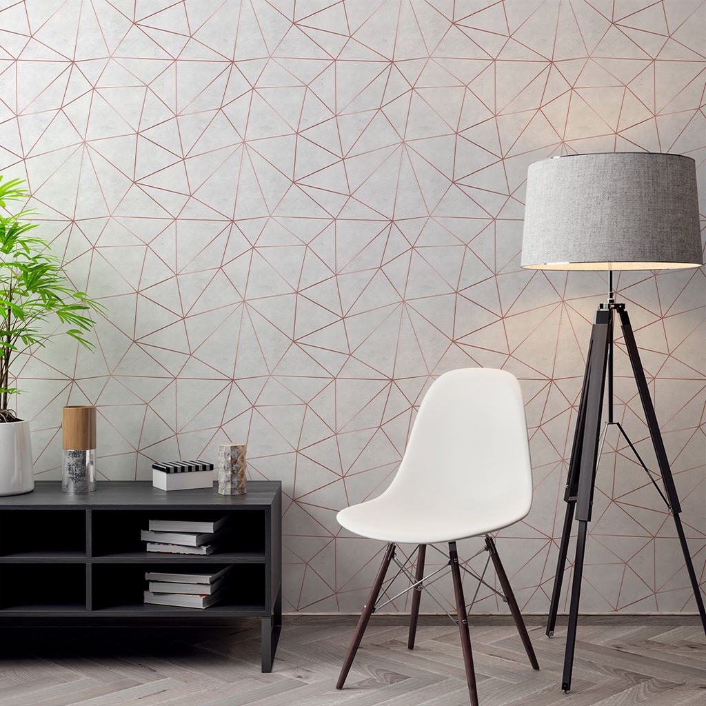Papel de Parede Adesivo Auto Colante Zara Industrial Cimento com Rose 3D Lavável - Pro Decor