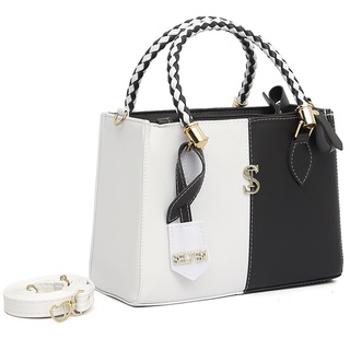 Bolsa Feminina Tote Bicolor Transversal e de Mão Lançamento
