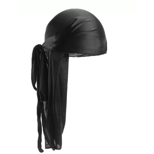 Bandana Durag Waves Hip Hop Rapper Lenço 360 Preto Cetim Silk Shopee