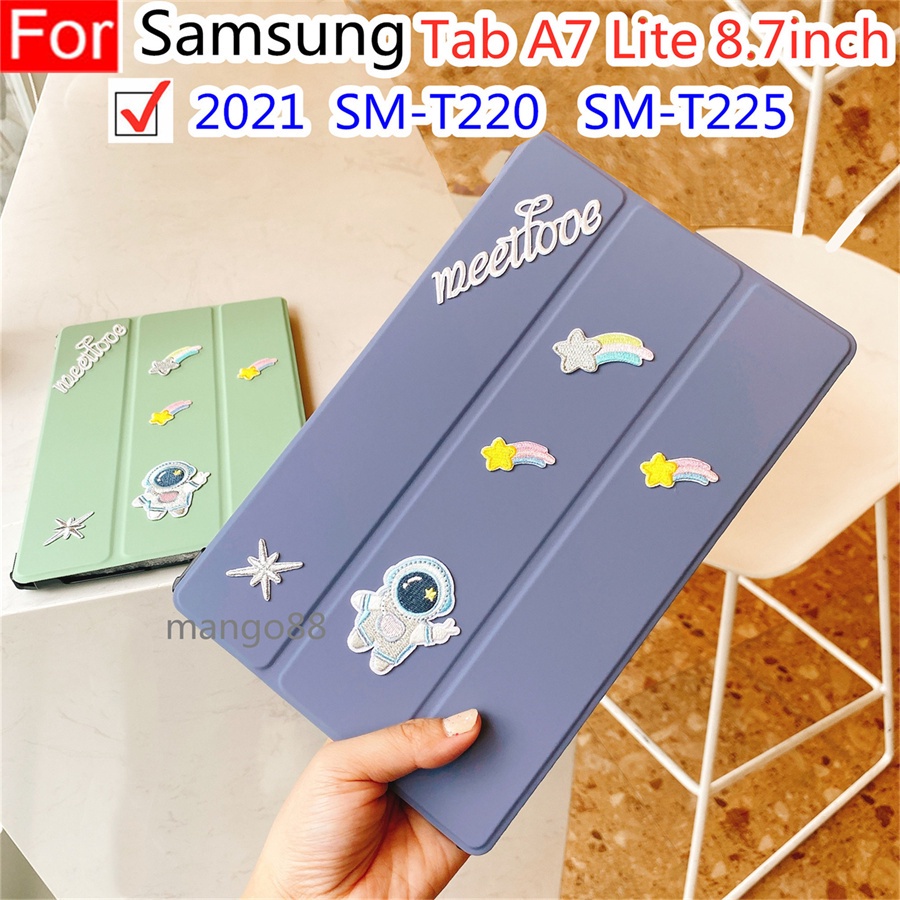 Capa Para Tablet Samsung Galaxy Tab A7 Lite 2021 8.7inch T220 T225 Astronauta Suporte flip Tipo