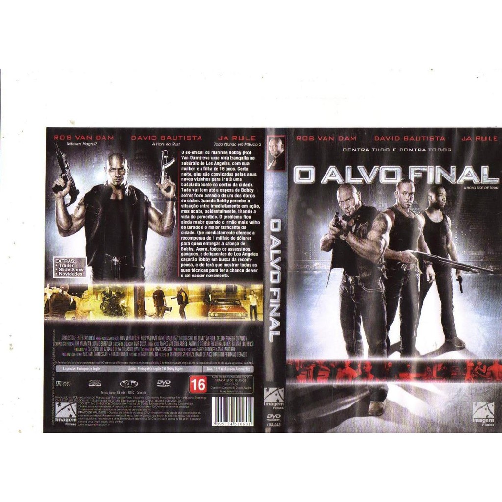 Dvd O Alvo Final, Rob Van Dan, Ja Rule, Original, Ação