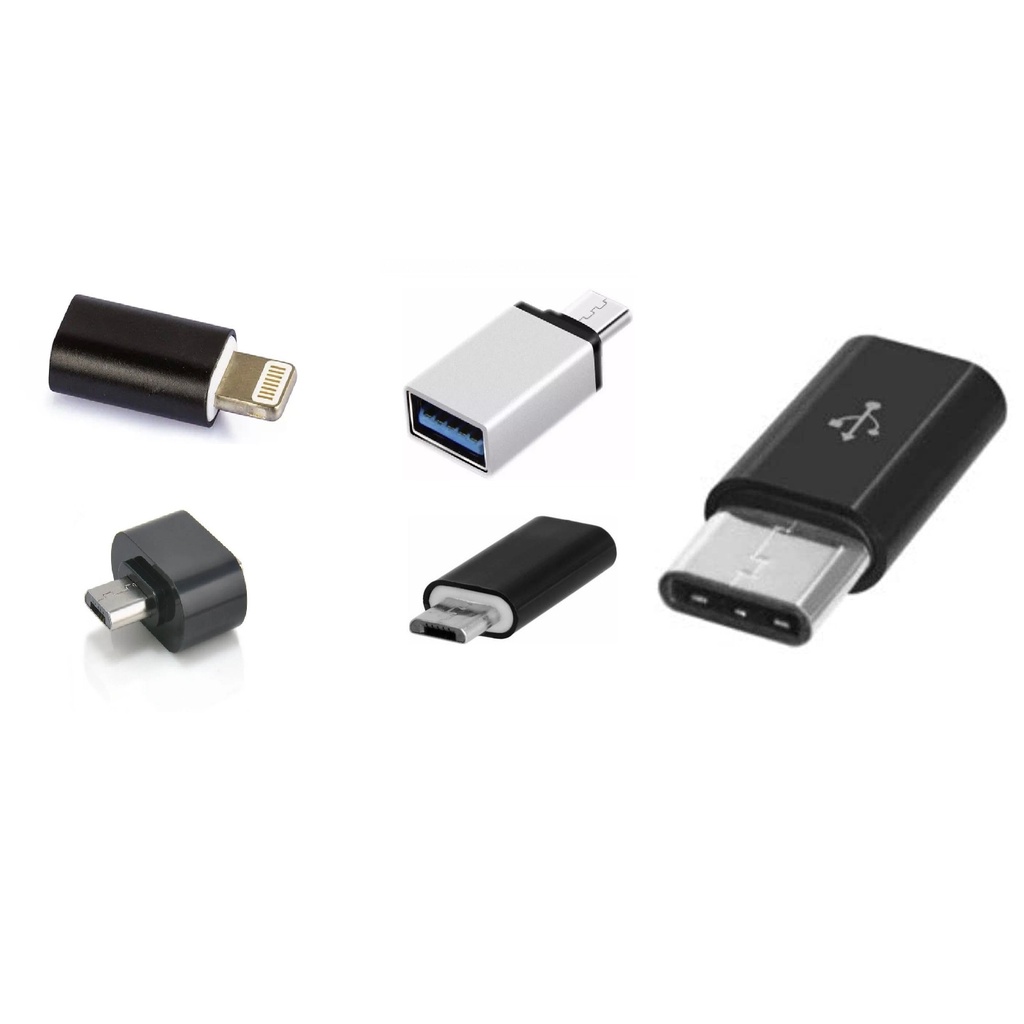 Adaptadores OTG USB, iPhone, Tipo C e V8