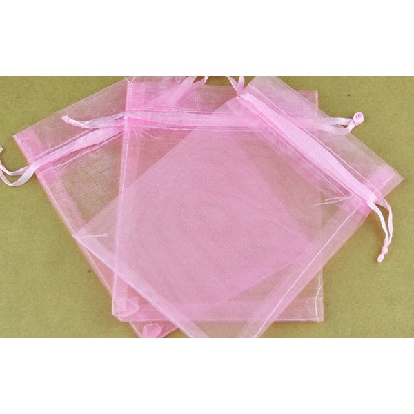 10 saquinhos  de organza maternidade ROSA 30x40cm