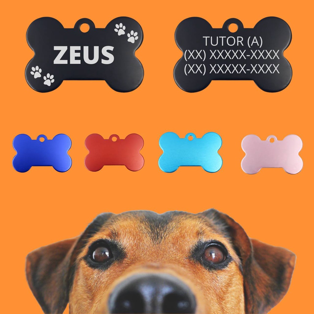 Medalha-Pingente-Identificação-tag-cachorro-gato-pet