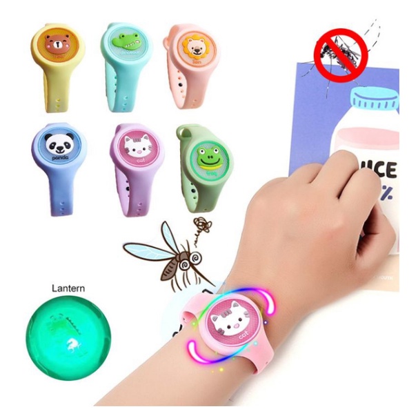 Pulseira Repelente De Mosquitos Luminosas Anti-mosquito Para Crianças Com Led