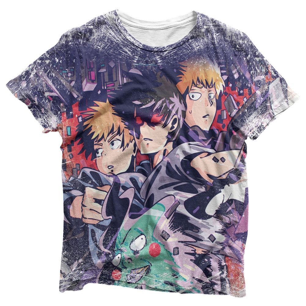 Camisa Mob Psycho Personagens Camisas Mob Psycho Estampa Total Shopee Brasil