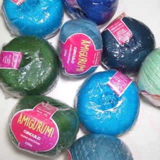 Fio Amigurumi Círculo / tons de azul e verde em Oferta na Shopee