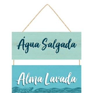 Jogo Placas C/ Corda 2 Peças Água Salgada em Oferta na Shopee