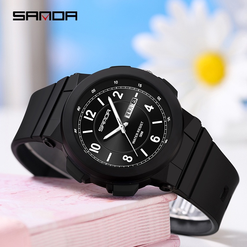 Sanda Impermeável Relógio Casual Moda Estudantil Esportivo De Luxo Feminino 6097-11