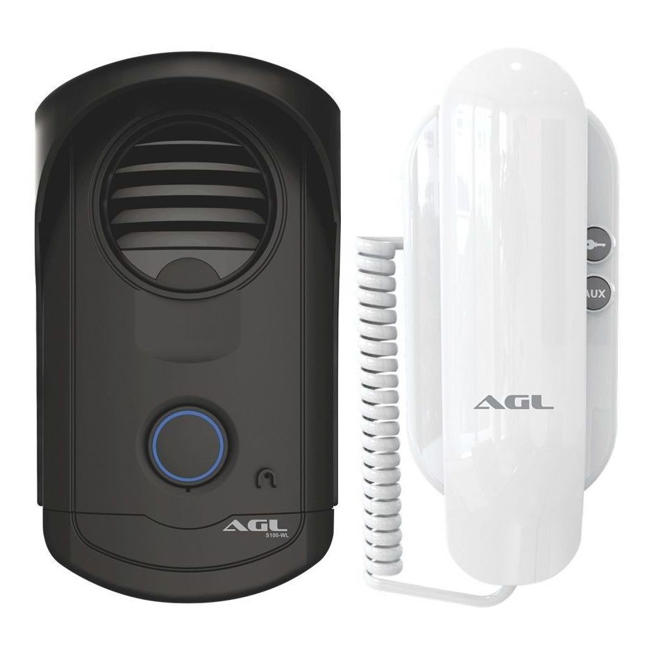 Kit Interfone Porteiro Eletrônico Agl S100 Slim Modelo Novo