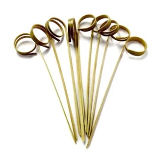 Palito em Bambu p/ petiscos  - 20 unidades -  12 cm - Silver Festas - Rizzo em Oferta na Shopee
