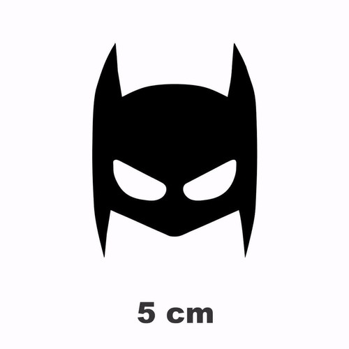 Adesivo De Parede, Masc Batman 5cm 100 Unidades Preto