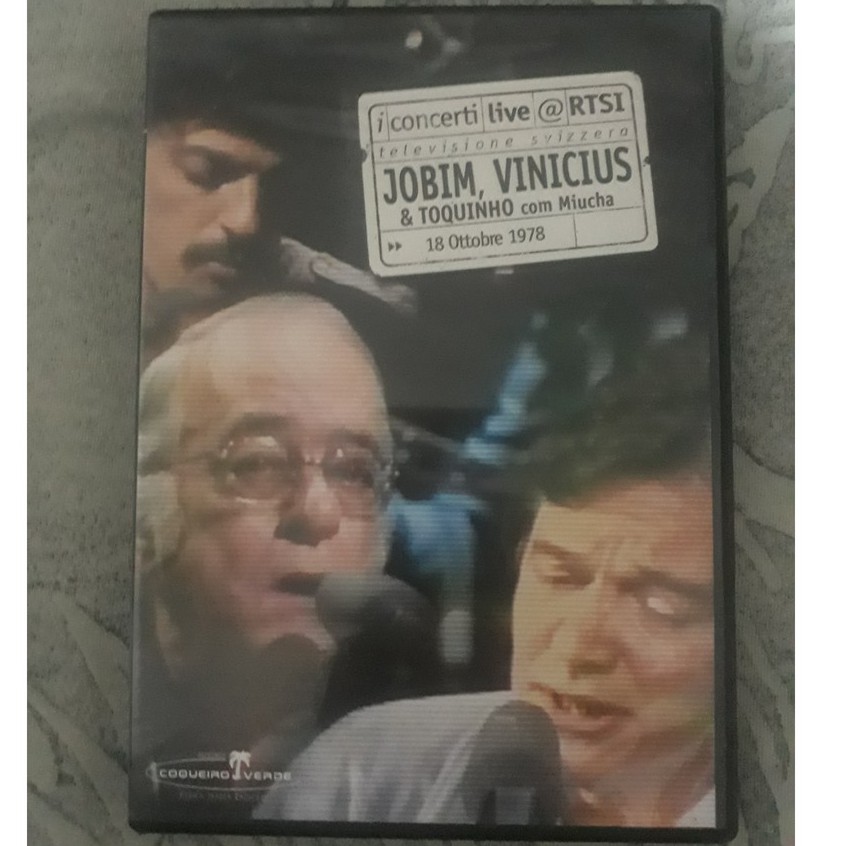 DVD JOBIM, VINICIUS E TOQUINHO COM MIUCHA - EM ÓTIMO ESTADO