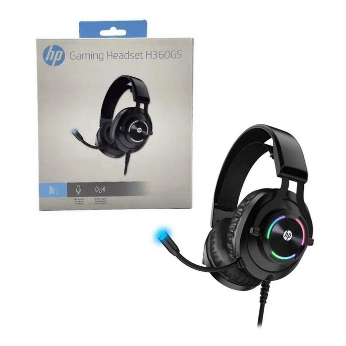 Headset Gamer USB H360gs 7.1 Preto HP Gamer Fone de Ouvido