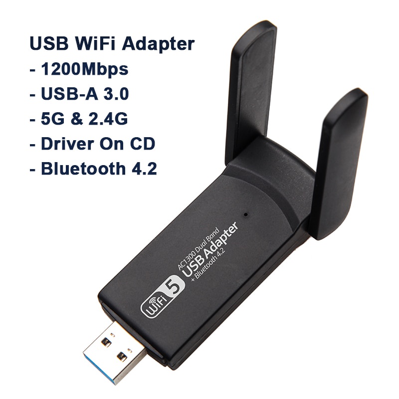 買い物 WiFi 無線LAN 子機 1200Mbps wifi アダプタ 2.4G 5G usb 無線lan USB3.0式 5dBi高速通信  360度回転 802.11ac n a g b Windows 7 8 10 Vista XP members.digmywell.com