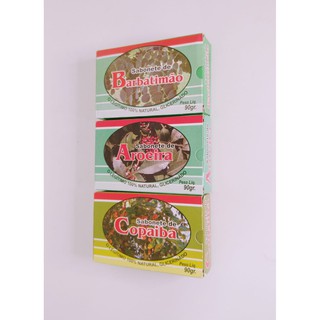 Kit C/ 3 sabonetes em barras de Barbatimão, Aroeira e Copaíba
