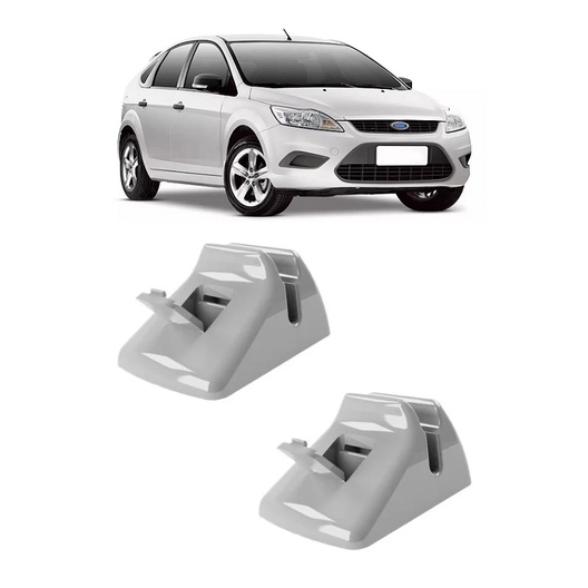 Par Grampo Suporte Presilha Fixador Quebra Sol Focus 2008 2009 2010 2011 2012 2013 Cinza Claro
