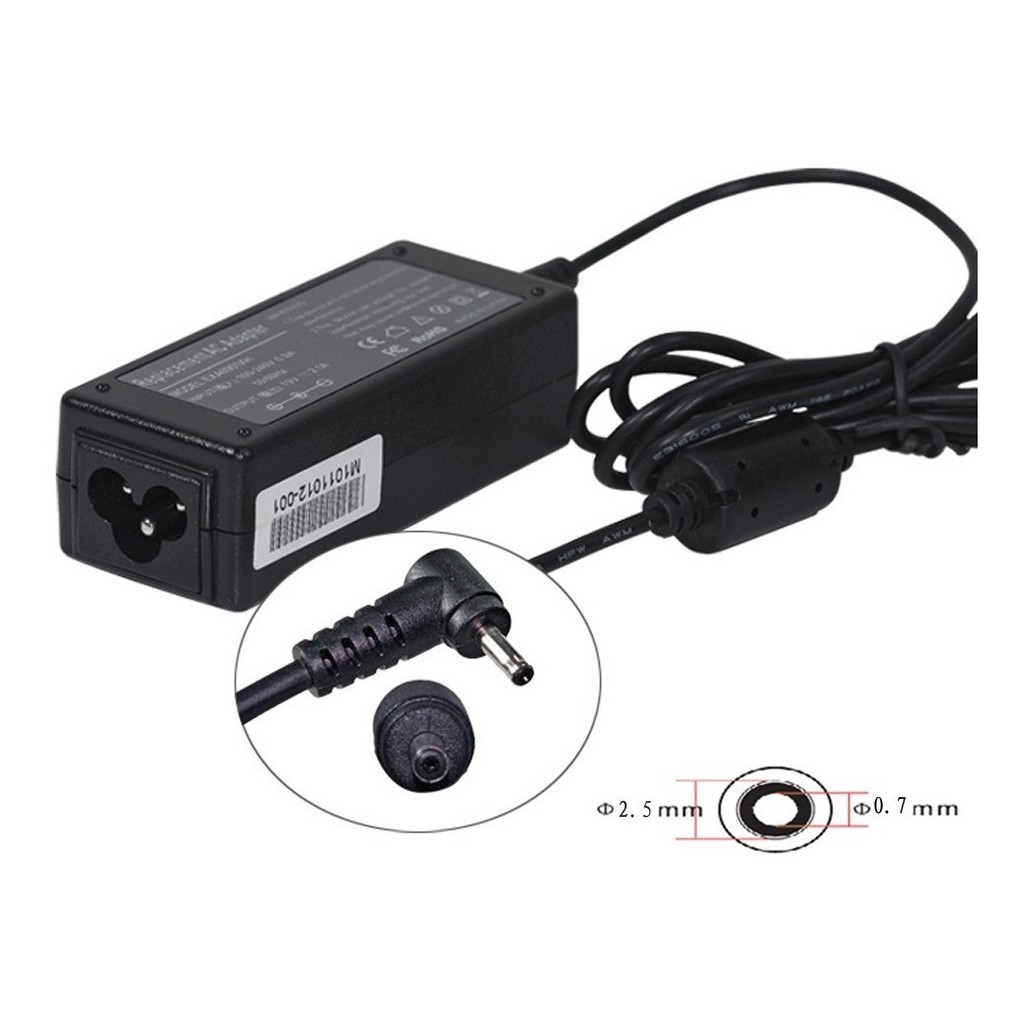 Alimentatore Auto 40W Per ASUS Eee PC, 19V 2.1A, Spinotto Piccolo 2.3/0.7mm, Ricambio Netbook - 5
