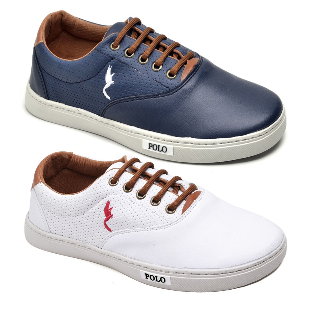 Kit 2 Sapatênis Infantil Masculino Polo Blu Casual
