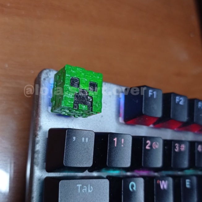 Keycap Creeper do Minecraft Shopee Brasil