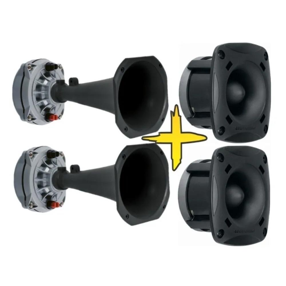 Kit Trio 2 Driver D250X + 2 Tweeter St200 + Corneta Curta