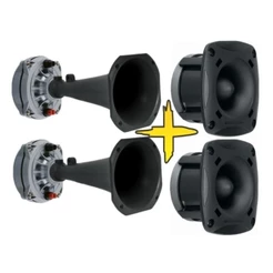 Kit Trio 2 Driver D250X + 2 Tweeter St200 + Corneta Curta